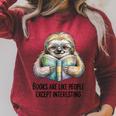 Books Are Like People Except Interesting Bookworm Reader Raglan Sleeve Sweatshirt Heather Dust