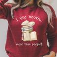 I Like Books More Than People Reading Book Lover Raglan Sleeve Sweatshirt Heather Dust I Like Books More Than People Reading Book Lover Raglan Sleeve Sweatshirt Heather Dust