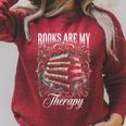 Books Are My Therapy Vintage Bookworm Reader Raglan Sleeve Sweatshirt Heather Dust Books Are My Therapy Vintage Bookworm Reader Raglan Sleeve Sweatshirt Heather Dust