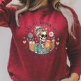 Books Spicy Coffee ICY Book Booktrovert Librarian Bookish Raglan Sleeve Sweatshirt Heather Dust