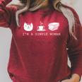 Books Tea Cat Raglan Sleeve Sweatshirt Heather Dust Books Tea Cat Raglan Sleeve Sweatshirt Heather Dust