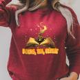 Books Tea Repeat Raglan Sleeve Sweatshirt Heather Dust