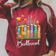 Booktrovert Book Reader Book Nerd Book Reading Lover Premium Tri-Blend Raglan Sleeve Sweatshirt Heather Dust