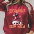 Bookworm For Book Lover Reading Librarian Raglan Sleeve Sweatshirt Heather Dust