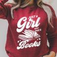 Bookworm Book Reading Just A Girl Who Loves To Read Books Raglan Sleeve Sweatshirt Heather Dust