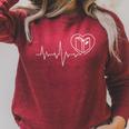 Bookworm Books Heartbeat Book Raglan Sleeve Sweatshirt Heather Dust