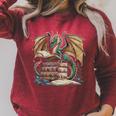 Bookworm Dragons Reading Book Dragons And Books Raglan Sleeve Sweatshirt Heather Dust