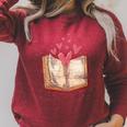 Bookworm Heart Librarian Book Nerd Library Reading Raglan Sleeve Sweatshirt Heather Dust
