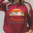 Bookworm Introvert Fun Book Lovers Reading Raglan Sleeve Sweatshirt Heather Dust