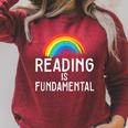 Bookworm Literature I Book Nerd I Reading Is Fundamental Raglan Sleeve Sweatshirt Heather Dust
