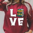 Bookworm Love Book Lover Reading Librarian Raglan Sleeve Sweatshirt Heather Dust