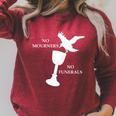 Bookworm No Mourning No Funerals Crows For Raglan Sleeve Sweatshirt Heather Dust