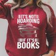Bookworm Outfit Book Lover It's Not Hoarding If It's Books Raglan Sleeve Sweatshirt Heather Dust