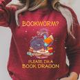 Bookworm Please I'm A Book Dragon Raglan Sleeve Sweatshirt Heather Dust Bookworm Please I'm A Book Dragon Raglan Sleeve Sweatshirt Heather Dust