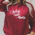 Bookworm Shirt For Book Lover Don't Judge a Book Raglan Sleeve Sweatshirt Heather Dust