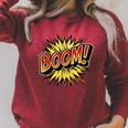 BOOM Comic Book Retro Artwork – Cartoon Collector Raglan Sleeve Sweatshirt Heather Dust BOOM Comic Book Retro Artwork – Cartoon Collector Raglan Sleeve Sweatshirt Heather Dust