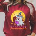 Boooks Cute Ghost Book Reading Halloween 2022 Teacher For Men Women Kids Raglan Sleeve Sweatshirt Heather Dust Boooks Cute Ghost Book Reading Halloween 2022 Teacher For Men Women Kids Raglan Sleeve Sweatshirt Heather Dust