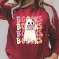 Boooks Halloween Ghost Pun Boo Books Groovy Ghost Raglan Sleeve Sweatshirt Heather Dust Boooks Halloween Ghost Pun Boo Books Groovy Ghost Raglan Sleeve Sweatshirt Heather Dust