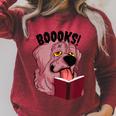 BOOOKS Zombie Dog Reading a Book Halloween Teacher For Men Women Kids Raglan Sleeve Sweatshirt Heather Dust BOOOKS Zombie Dog Reading a Book Halloween Teacher For Men Women Kids Raglan Sleeve Sweatshirt Heather Dust