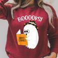 Booooks Ghost Reading Books Halloween Teacher Gift For Men Women Raglan Sleeve Sweatshirt Heather Dust Booooks Ghost Reading Books Halloween Teacher Gift For Men Women Raglan Sleeve Sweatshirt Heather Dust