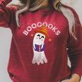 Boooooks Halloween Ghost Reading Book For Teacher & Student For Men Women Kids Raglan Sleeve Sweatshirt Heather Dust Boooooks Halloween Ghost Reading Book For Teacher & Student For Men Women Kids Raglan Sleeve Sweatshirt Heather Dust