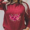 Born To Read Books Forced To Read Emails Floral Raglan Sleeve Sweatshirt Heather Dust