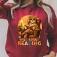 Boys Animal Wild About Reading Cheetah Book Raglan Sleeve Sweatshirt Heather Dust Boys Animal Wild About Reading Cheetah Book Raglan Sleeve Sweatshirt Heather Dust