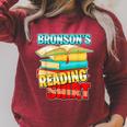 Bronson's Reading Shirt Personalized Book Reading Raglan Sleeve Sweatshirt Heather Dust Bronson's Reading Shirt Personalized Book Reading Raglan Sleeve Sweatshirt Heather Dust