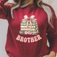 Brother Book First Chapter Birthday Family Matching Party Raglan Sleeve Sweatshirt Heather Dust