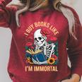 I Buy Books Like I'm Immortal Raglan Sleeve Sweatshirt Heather Dust