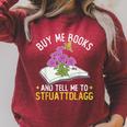 Buy Me Books And Tell Me To STFUATTDLAGG Book Lover Reader Raglan Sleeve Sweatshirt Heather Dust