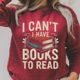 I Can't I Have Books To Read Reading Raglan Sleeve Sweatshirt Heather Dust I Can't I Have Books To Read Reading Raglan Sleeve Sweatshirt Heather Dust