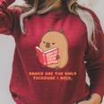CapyFun Books Are The Only Treasure I Need Capybara Kids Raglan Sleeve Sweatshirt Heather Dust