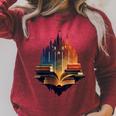 Castle Of Books Imagination Art Book Lover Raglan Sleeve Sweatshirt Heather Dust Castle Of Books Imagination Art Book Lover Raglan Sleeve Sweatshirt Heather Dust