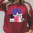 Cat Book Reading Raglan Sleeve Sweatshirt Heather Dust