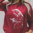 Cat Holds Book Writing Animal Print Motif Drawing Art Cat Raglan Sleeve Sweatshirt Heather Dust
