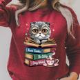 Cat Read Books Be Kind Stay Weird Library Book Lover Raglan Sleeve Sweatshirt Heather Dust
