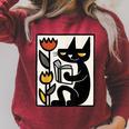 Cat Reading Book Folk Art Cozy Illustration Raglan Sleeve Sweatshirt Heather Dust Cat Reading Book Folk Art Cozy Illustration Raglan Sleeve Sweatshirt Heather Dust