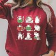 Cat Reading Book Funny Christmas Cat Book Lover Librarian Men Women Kids Raglan Sleeve Sweatshirt Heather Dust