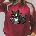 Cat Reading a Book Nerd Kitty Bookworm Raglan Sleeve Sweatshirt Heather Dust Cat Reading a Book Nerd Kitty Bookworm Raglan Sleeve Sweatshirt Heather Dust