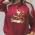 Cat Reading A Book In Traditional Japanese Clothing Kimono Raglan Sleeve Sweatshirt Heather Dust Cat Reading A Book In Traditional Japanese Clothing Kimono Raglan Sleeve Sweatshirt Heather Dust