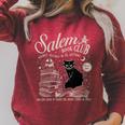 Cat Witch Salem Book Club Reading Halloween Book Lover Raglan Sleeve Sweatshirt Heather Dust