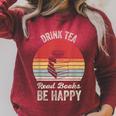 Catch Some Rays Vintage Retro Drink Tea Read Books Be Happy Adult Raglan Sleeve Sweatshirt Heather Dust Catch Some Rays Vintage Retro Drink Tea Read Books Be Happy Adult Raglan Sleeve Sweatshirt Heather Dust