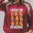 Catch Me Reading Christmas Gingerbread Man Teacher Book Raglan Sleeve Sweatshirt Heather Dust Catch Me Reading Christmas Gingerbread Man Teacher Book Raglan Sleeve Sweatshirt Heather Dust