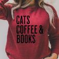 Cats Coffee And Books Raglan Sleeve Sweatshirt Heather Dust Cats Coffee And Books Raglan Sleeve Sweatshirt Heather Dust