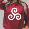 Celtic Knot Book Of Kells Occult Pagan Paganism Raglan Sleeve Sweatshirt Heather Dust