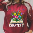 Chapter 11th Birthday Bookworm 11 Years Old For Book Loves Raglan Sleeve Sweatshirt Heather Dust