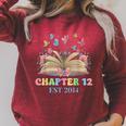 Chapter 12 Years Old 12th Birthday Butterfly Bow Book Lover Raglan Sleeve Sweatshirt Heather Dust Chapter 12 Years Old 12th Birthday Butterfly Bow Book Lover Raglan Sleeve Sweatshirt Heather Dust