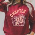 Chapter 25 Birthday Shirt Women Book Lover 25th Birthday Raglan Sleeve Sweatshirt Heather Dust