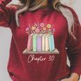 Chapter 30 Book Lover Thirty Years Old 30th Birthday Floral Raglan Sleeve Sweatshirt Heather Dust Chapter 30 Book Lover Thirty Years Old 30th Birthday Floral Raglan Sleeve Sweatshirt Heather Dust
